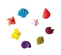 MAJORMENCH 8 Pièces Marqueurs de Verre à Vin en Silicone Ventouse, Formes Feuille et Conque, Lavables, pour Fraternités et Activités D'entreprise