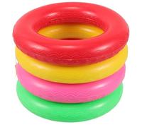 MAJORMENCH Anneaux de Lancer en Latex Jeu de Plein Air Sécurisé et Antidérapant 4pcs pour Garçon et Filles et Élèves pour Fêtes de Carnaval et Activités Scolaires