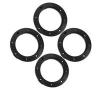MAJORMENCH Anneaux D'espacement Abs Noirs Lot de 4 Pièces 5 Pouces Conception Creuse, Installation Facile pour Haut-parleurs de Voiture pour Modification Audio Automobile