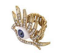 MAJORMENCH Bague Élastique Élégante Avec Motif Œil Malin Et Strass Accessoire Chic Pour Femmes Parfaite Pour Événements Et Usage Quotidien