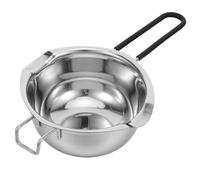MAJORMENCH Bain-marie en Acier Inoxydable 600ml avec Poignée Ergonomique et Bec Verseur Double pour Fondre Chocolat Beurre et Fromages Cuisine et Réunions