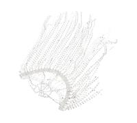 MAJORMENCH Bandeau En Strass Longue Chaîne Décorative Argentée Pour Femmes Mariées, Demoiselles D’honneur Et Jeunes Filles, Coiffure De Mariage Élégante Et Festive