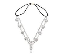 MAJORMENCH Bandeau pour Cheveux Femme Fleurs en Perles, Alliage de Zinc sans Nickel, Structure Simple et Élégante, pour Décor Quotidien et Fêtes