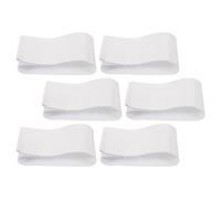 MAJORMENCH Brassard de Capitaine de Football Blanc en Nylon, Lot de 6 Pièces, Ajustable et Visible, Adapté aux Sports D'équipe Soccer pour Athlètes et Passionnés