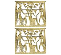 MAJORMENCH Broche Décorative Égyptienne en Alliage Or, 2 Pièces, Résistance à L'usure et Couleur Qui Ne S'efface Pas, Style Rétro pour Décoration de Vêtements