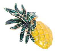 MAJORMENCH Broche Élégante Jaune Alliage Ananas Épingle Femmes en un pour Solide et D'été, pour Exprimer Style Personnel Tempérament Unique pour Vêtements