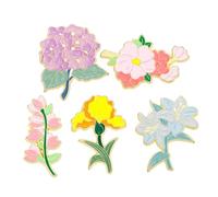 MAJORMENCH Broches à Fleurs En Alliage Métallique, Lot De 5 Épinglettes Décoratives Pour Vêtements Femme, Accessoires Floraux Délicats Pour Chapeaux, Foulards Et Vestes, Ornement Élégant