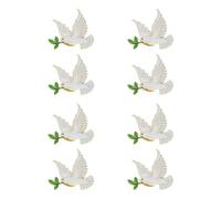 MAJORMENCH Broches Paix Vintage en Alliage de Zinc Blanc, Lot de 8pcs, Compactes et Faciles à Porter pour Décoration de Vêtements Lors de Célébrations Paisibles