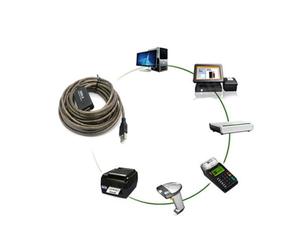 MAJORMENCH Câble D'extension USB 2.0 de 10 M Flexible Double Protection en Gaine PVC Souple Rallonge USB Haute Vitesse pour Ordinateur et Périphériques Transmission de Données Stable Erreur