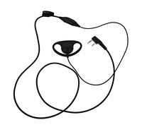 MAJORMENCH Casque D'interphone Filaire Noir Microphone PU pour Radio Bidirectionnelle, Conversation Privée et Utilisation Les Mains, Câble de 130 Cm, pour Sécurité et Supermarchés