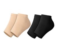 MAJORMENCH Chaussettes Hydratantes Coussin Supplémentaire pour Talons Fissurés en Coton et Silicone, 2 Paires pour Réduire la Pression Couleur Aléatoire Vie Quotidienne
