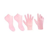 MAJORMENCH Chaussettes Hydratantes Exfoliantes Et Moufles Hydratants 2 Paires Taille s Rose Soin Des Pieds Peau Sèche Réparation Hydratation