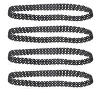 MAJORMENCH Chenilles en Caoutchouc Noir Lot de 4 Pièces pour Char Télécommandé Design Compact et Adhérence, Piste de Bricolage pour Robot et Tank Militaire