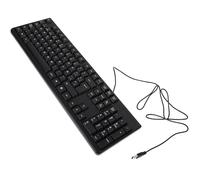 MAJORMENCH Clavier Filaire USB Pleine Taille Pavé Numérique, Compact et Réactif, Compatible PC et Ordinateur Portable pour Bureautique et Gaming, Connexion Plug and Play sans Installation
