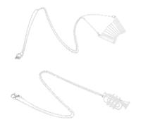 MAJORMENCH Collier Musical Punk 2pcs en Métal Argenté Pendentifs Accordéon et Cor Français, Résistant la Décoloration, Polyvalent, pour Collection de Bijoux et Soirées