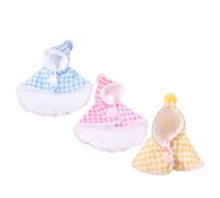 MAJORMENCH Costume de Perroquet en Peluche 3 Pièces Cape à Carreaux Confortable pour Oiseaux de Compagnie, Tenue Chaude pour Activités en Plein Air en Hiver