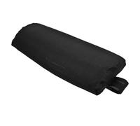 MAJORMENCH Coussin de Tête Ergonomique pour Fauteuil Inclinable Pliant Noir avec Sangle Élastique, Oreiller de Chaise Pliante Confortable, Accessoire de Siège de Salon, Soutien Cervical