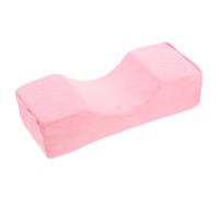 MAJORMENCH Coussin Facial Ergonomique de U Rose pour Extensions de Cils, Oreiller Cervical Plat Confortable pour Soins du Visage et Massage, Support Nuque Salon de Beauté et Spa