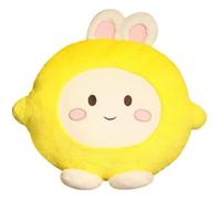 MAJORMENCH Coussin Lapin en Peluche Jaune 40cm, Oreiller Décoratif Multipurpose en Coton PP, pour Canapé et Chambre D'garçon et Filles