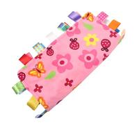 MAJORMENCH Couverture de Confort Garçon Fille avec Étiquettes Colorées Couverture Sensorielle Peluche Douce Lavable Apaisante pour et Stimulation Tactile et Développement Moteur Fin
