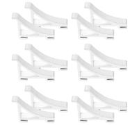 MAJORMENCH Crochets de Fixation Support Simple en Aluminium Argenté Lot de 12 Clips Métalliques Robustes Grosse Pince pour Clayette Frigo pour Congélateurs et Glacières