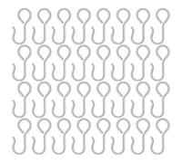 MAJORMENCH Crochets S Argenté Finition Soignée Résistants Déformation Lot de 50 pour Housse de Siège Auto pour Organiser l'espace Divers