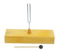MAJORMENCH Diapason D'instrument 256 Hz avec Boîte de Résonance en Bois et Marteau, Instrument Acoustique pour Expériences Scientifiques en Famille et École Couleur Couleur