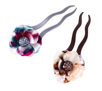 MAJORMENCH Épingle à Cheveux Rétro en 2Pcs Baguette à Cheveux Vintage Pince à Chignon pour Mariages Fêtes Tenues Décasuals Design Unique