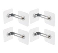 MAJORMENCH Fixations Adhésives de Sécurité pour Meubles sans Perçage, 4 Pièces, Grand Format, Ancrages Muraux Réglables 0-5,2 Cm, Protections Anti-basculement pour Commodes et Étagères,