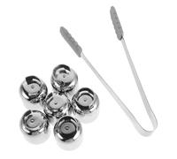MAJORMENCH Glaçons Réutilisables en Acier Inoxydable 304 Forme Bouteille Gaz pour Whisky et Boissons, Efficacité de Refroidissement Rapide, Rangement Facile pour Soirée Détente