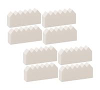 MAJORMENCH Houppettes à Maquillage Jetables 100 Pcs, Mini Bouffées en Latex Synthétique, Forme Pentagone Plate en Flèche, Couleur Beige Clair, pour Application Précise de Poudre et Fixation