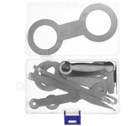 MAJORMENCH Kit de Réparation Saxophone Professionnel en Métal Argenté, Outil Solide 17 Pièces pour Atelier Musical, Taille Compacte Adapté Usage Personnel et Professionnel