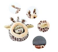 MAJORMENCH Lit pour Animaux Mini Chaud de Girafe, Coton Peluche | Hamster et Hérisson, Usage au Sol Lit, Coussin Polyvalent, Favorise un Repos Confortable