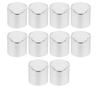 MAJORMENCH Lot de 10 Bouchons de Remplacement en Plastique 24 Mm pour Flacons de Lotion et Shampoing, Couvercle Étanche Argenté, Accessoire pour Flacon Cosmétique, pour Usage Personnel
