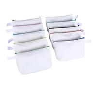 MAJORMENCH Lot de 10 Pochettes en Toile Colorées Zippées, Trousses de Maquillage Multifonctions, Paquet de Rangement Compacts pour Cosmétiques et Loisirs Créatifs, pour Voyage et Usage
