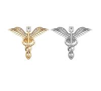 MAJORMENCH Lot de 2 Broches Décoratives Ailes D'ange en Métal, Épingle pour Vêtements, Accessoires de Fête et Mariage, Broche Décorative pour Femme, Décoration Élégante et Unique