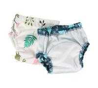 MAJORMENCH Lot de 2 Culottes d'Apprentissage pour Bébé L en Coton 100% Lavables Imperméables et Respirantes Pantalon d'Entraînement Anti-Fuite pour -Nés sous-Vêtements Confortables pour