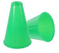 MAJORMENCH Lot de 2 Mégaphones en Plastique Verts pour Coupe du Monde, Instruments Bruyants pour Événements Sportifs et Jeux, pour Soirées et Matchs de Football