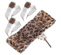 MAJORMENCH Lot de 2 Paires Lacets Larges 4 CM Motif Léopard Jaunes en Polyester Solide Lacets Plats pour Baskets et Chaussures de Sport Accessoires pour Homme et Femme Usage Quotidien et