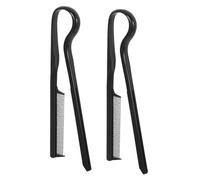 MAJORMENCH Lot de 2 Peignes en Abs Noirs de V pour Lisser les Cheveux, Accessoire Coiffure Pratique Protection la Chaleur, Coiffage Rapide