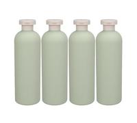 MAJORMENCH Lot de 4 Distributeurs de Savonnette Liquide et Shampoing 400 Ml, Flacons de Voyage Réutilisables en Plastique Solide Vert Avocat, pour Salle de Bain et Déplacement
