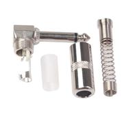 MAJORMENCH Lot de 5 Connecteurs Jack 6,35 Mm pour Pédale D'effet Guitare Électrique, Alliage de Zinc Argenté, Faible Atténuation et Faible Bruit, pour Guitaristes Professionnels