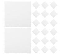 MAJORMENCH Lot de 50 Chiffons à Polir Bijoux 8x8 Cm en Suédine Blanche, Chiffon de Nettoyage Anti-oxydation pour Argenté, Montres et Écrans, Lingettes Multi-usages pour Bagues et Lentilles,