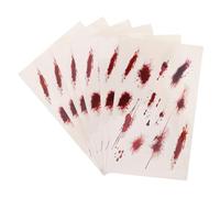 MAJORMENCH Lot De 6 Autocollants De Maquillage Pour Déguisement : Faux Autocollants Réalistes Pour Cicatrices De Vampire, Autocollants Temporaires Pour Blessures, Pour Fête D'halloween