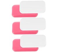 MAJORMENCH Lot de 6 Coussinets en Silicone Anti-dérapants pour Extensions de Cils, Taille L, Transparent et Rose, Accessoires pour Greffe de Cils, Usage Professionnel et Domestique,