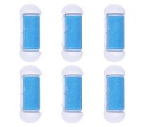 MAJORMENCH Lot de 6 Têtes de Rechange pour Lime Électrique à Pieds, Accessoires de Pédicure Bleus, Rouleaux Abrasifs Professionnels Compatibles pour Élimination des Peaux Mortes, Soins