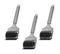 MAJORMENCH Machine à Pâtes Manuelle Design Ergonomique Compact 3pcs en Acier Inoxydable Bords Tranchants pour Petites Cuisines et Grandes Réunions