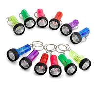 MAJORMENCH Mini Lampes Torches Porte-clés LED Portables Couleur Aléatoire Lot de 12 en Plastique et Métal , Faisceau Suffisant , pour Camping et Usage Quotidien sur Paquet ou e Voiture