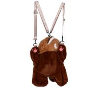 MAJORMENCH Paquet à Dos et Design Double Épaule pour Femmes Peluche Panda Roux Adorable Grosse Capacité pour Sorties Décontractées et Voyages