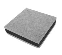 MAJORMENCH Patins Anti-Bruit pour Moniteurs 20x20x5,2 Cm Gris Clair, Coussins en Mousse Isolante pour Caisson de Basses, Support Amortisseur et Diffuseur Sonore pour Home Studio et Matériel